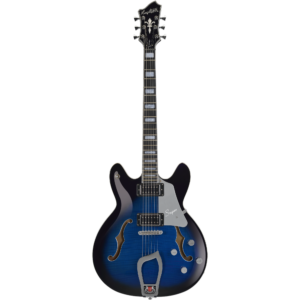 Semiakustická gitara Hagstrom Super Viking Dark Baltic Sea Flame